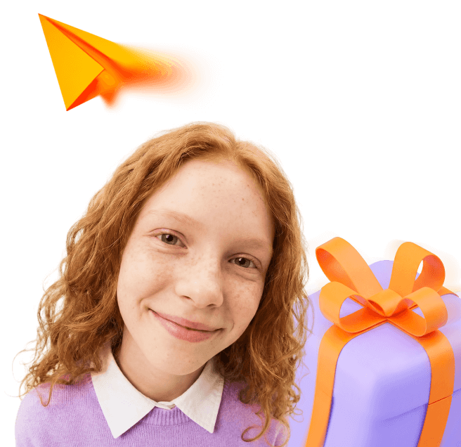девушка с подарком