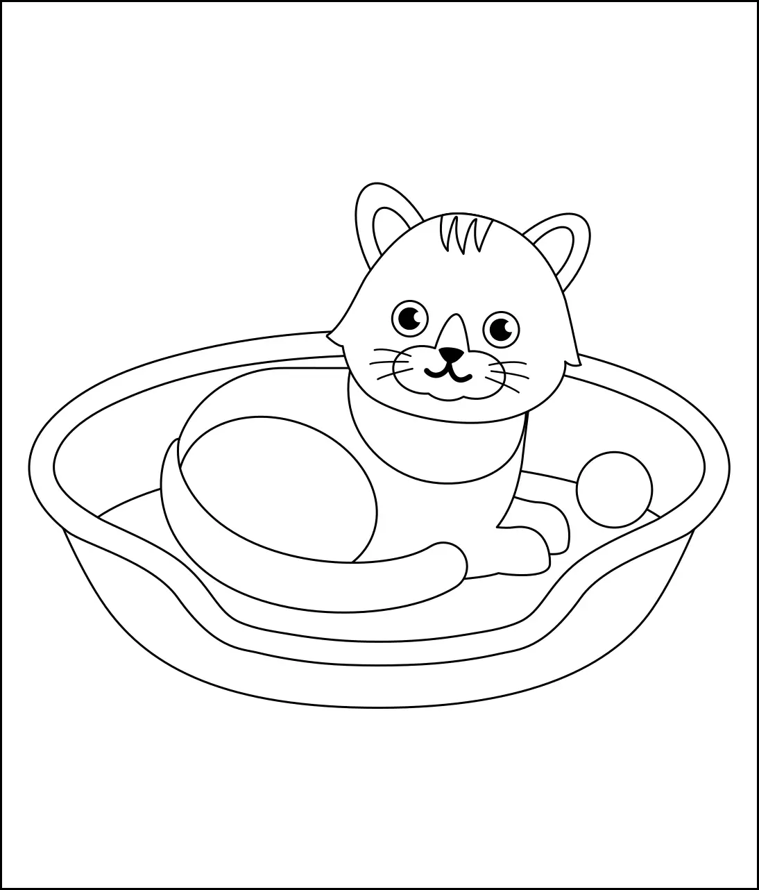 Раскраска котенок