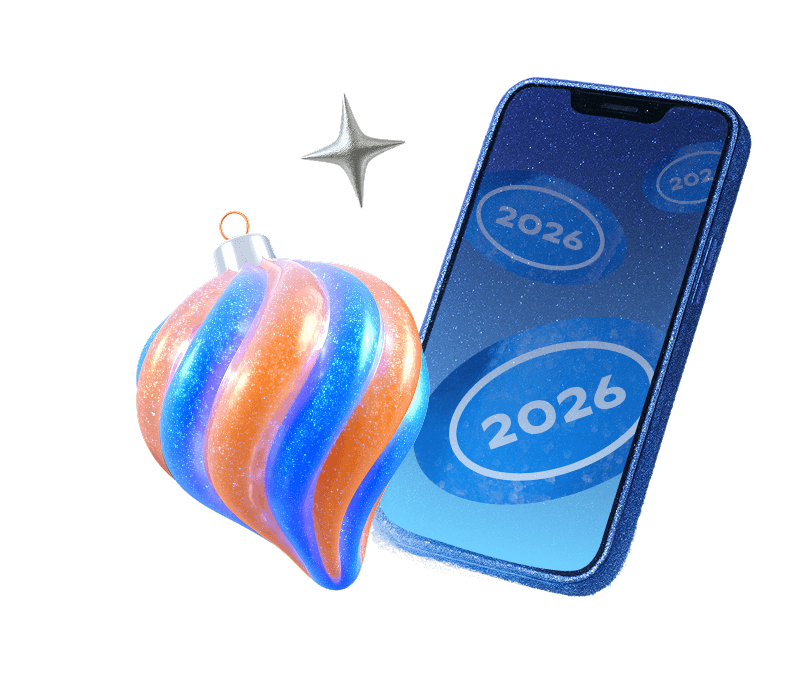 телефон и ёлочная игрушка