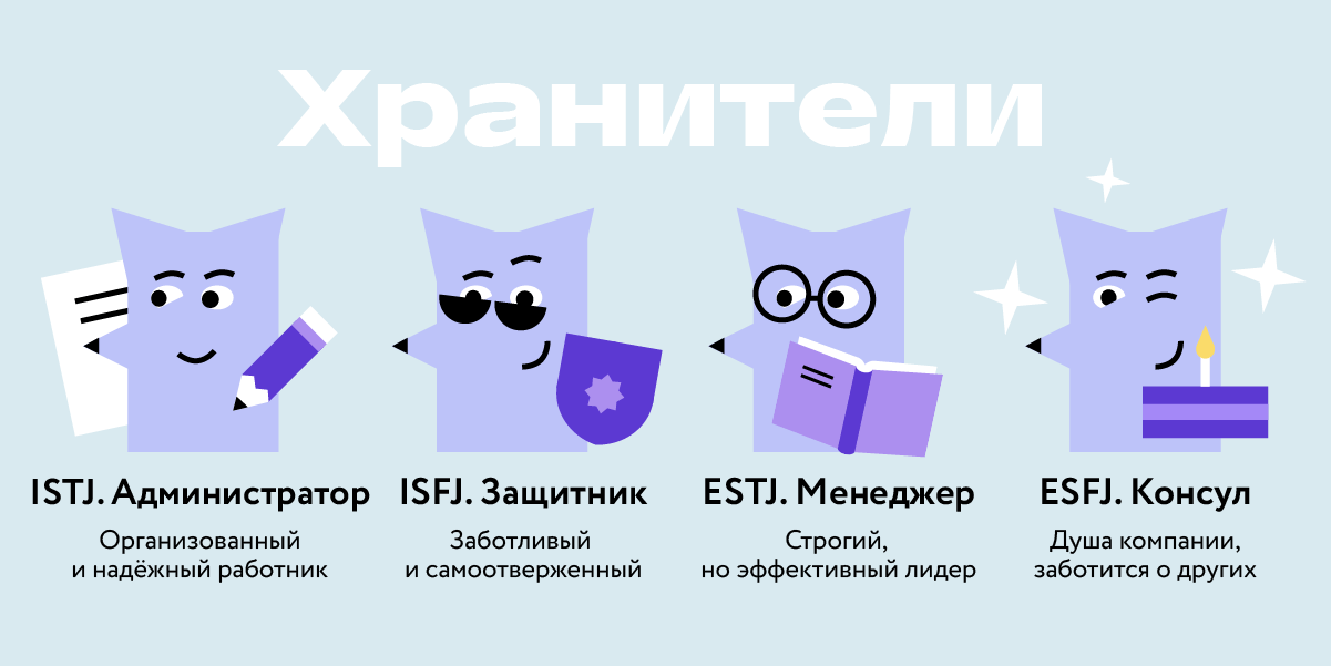 Типы личности по MBTI — хранители