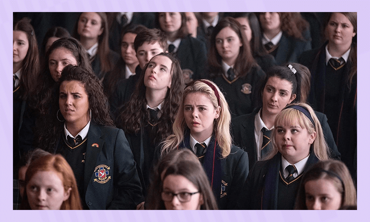 Кадр из сериала про любовь для подростков Девчонки из Дерри