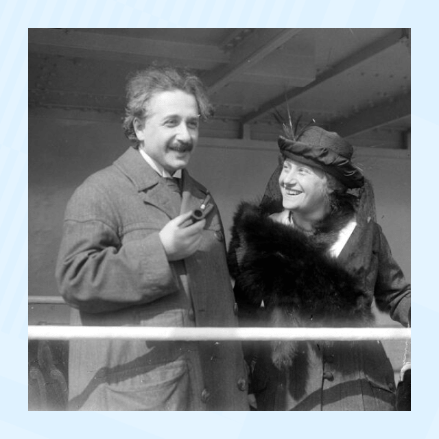 Эйнштейн с женой Эльзой
