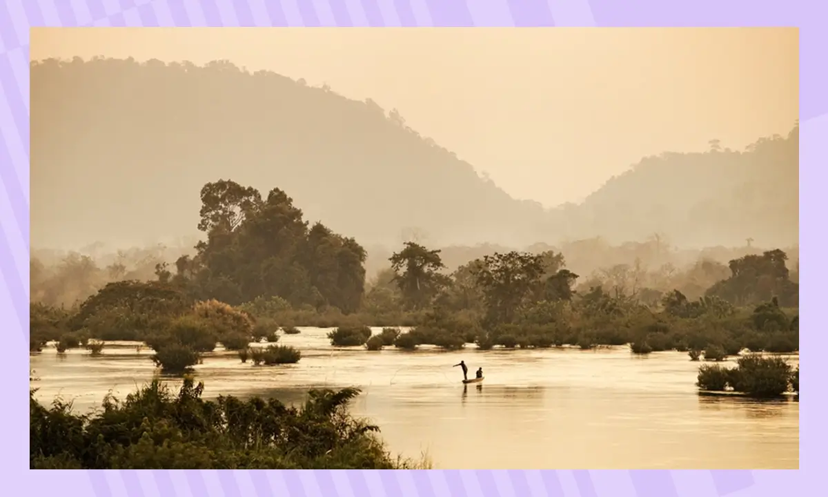 Рыбаки на реке Меконг