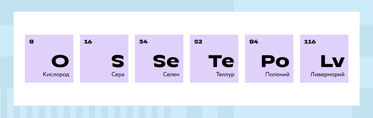 Подгруппа кислорода