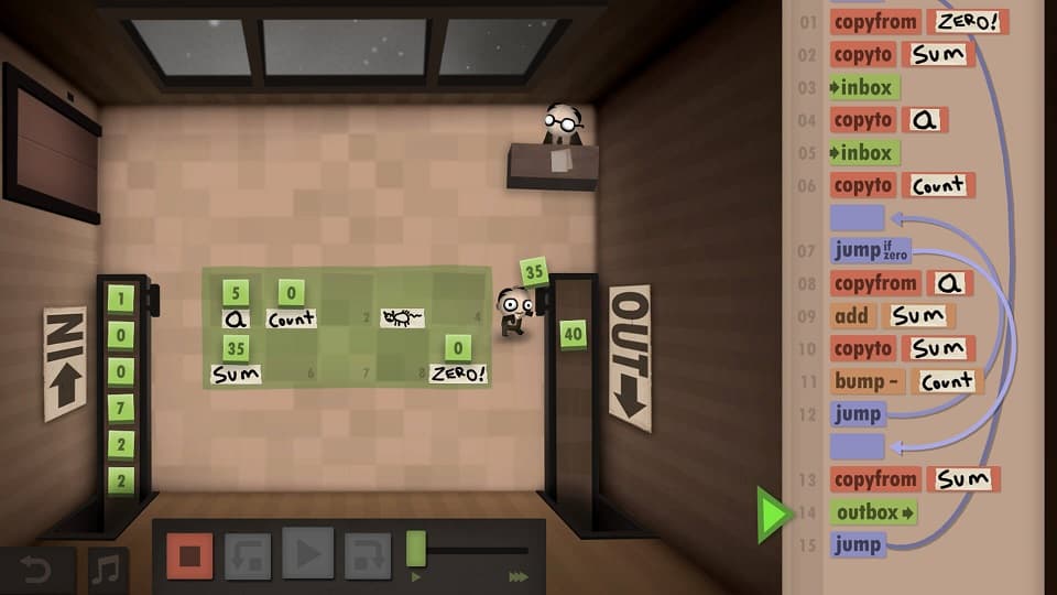 Human Resource Machine — игра-головоломка для начинающих программистов