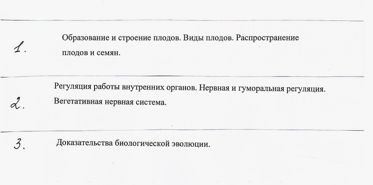 Пример билета за 2025 год
