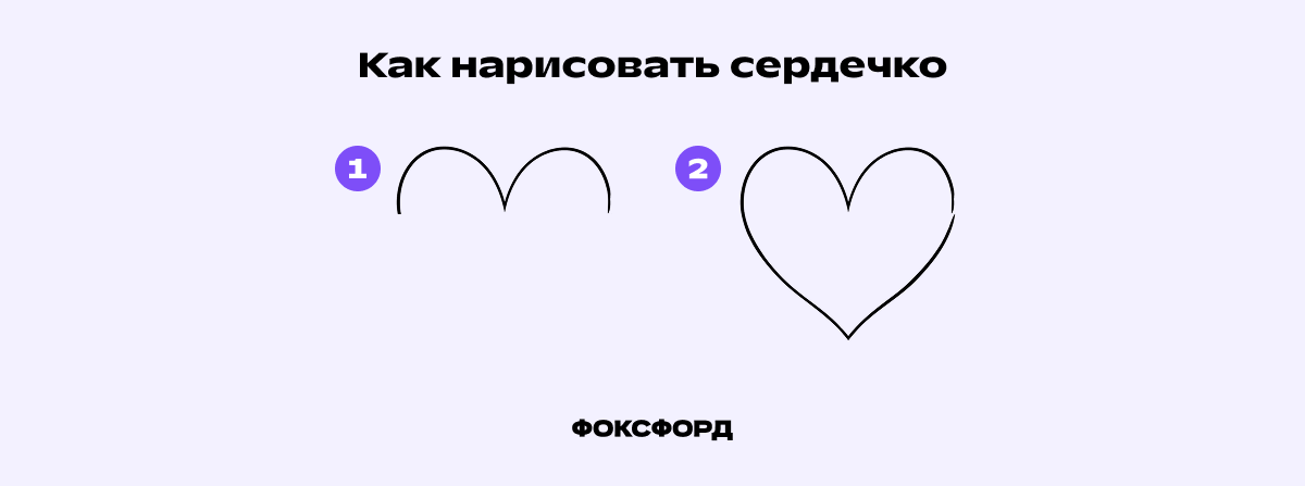 Как научить ребёнка рисовать сердечко