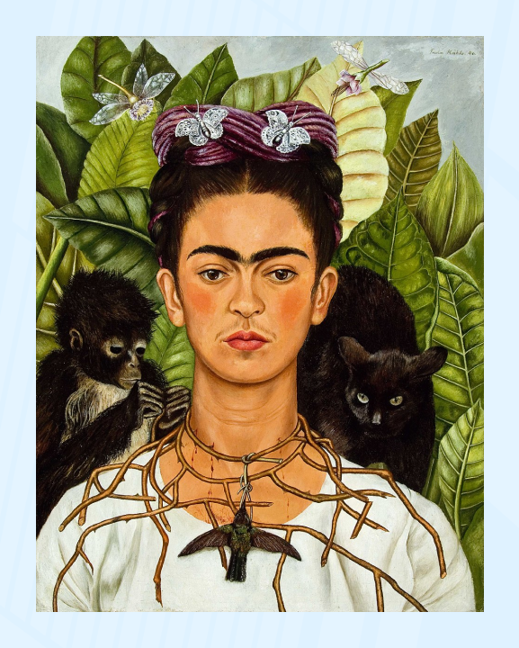 Автопортрет художницы Фриды Кало 