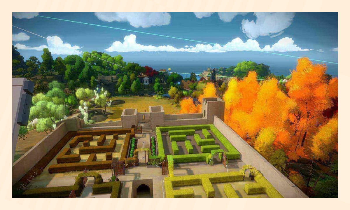 Кадр из компьютерной игры The Witness